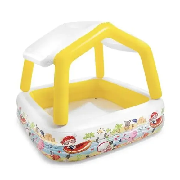 Intex Sunshade Inflatable Pool, 1 pool, portable swimming 62inx62inx48in - Picture 2 of 7